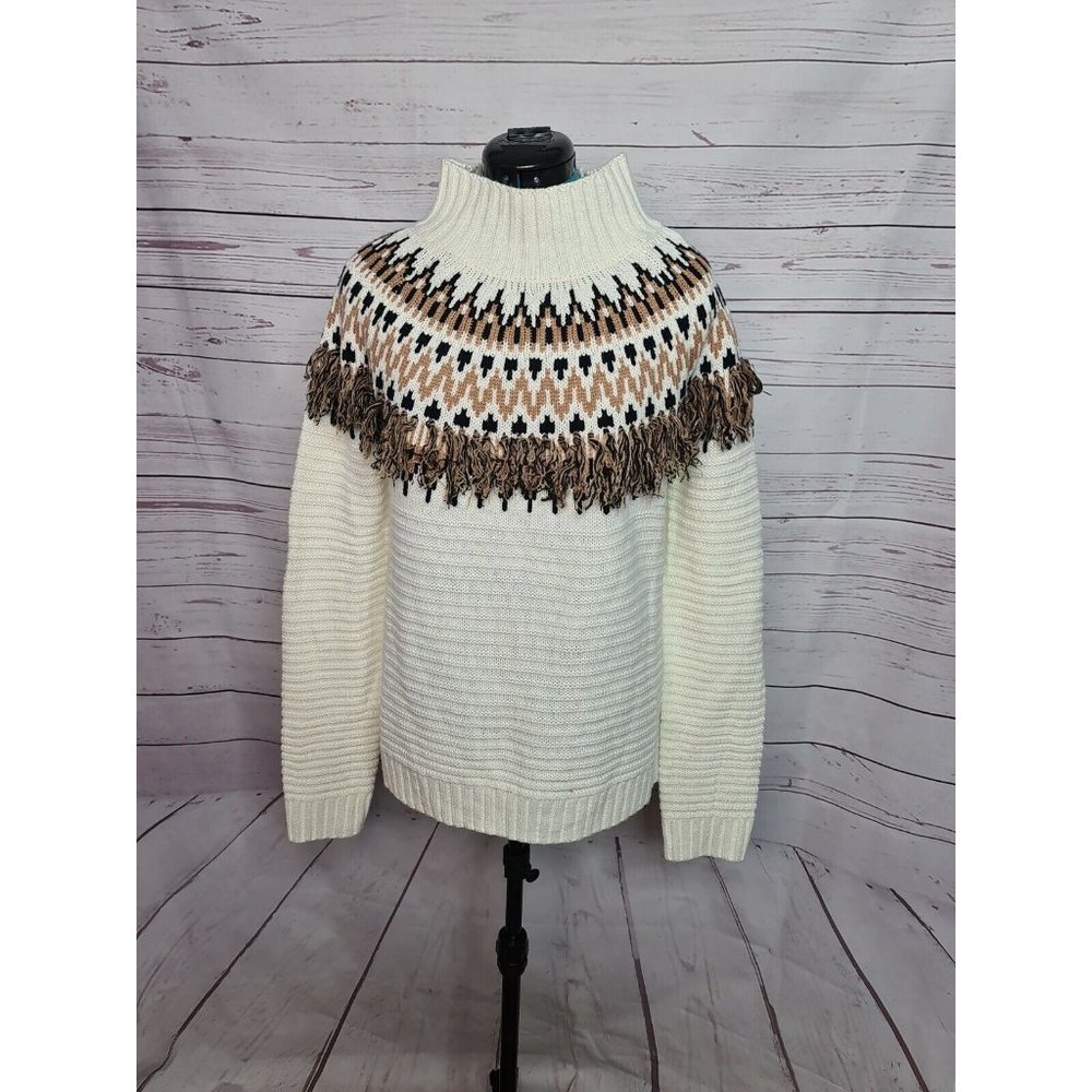 MINK PINK women size M 1980s retro style knitted jumper ugly sweater tassels - Picture 2 of 9